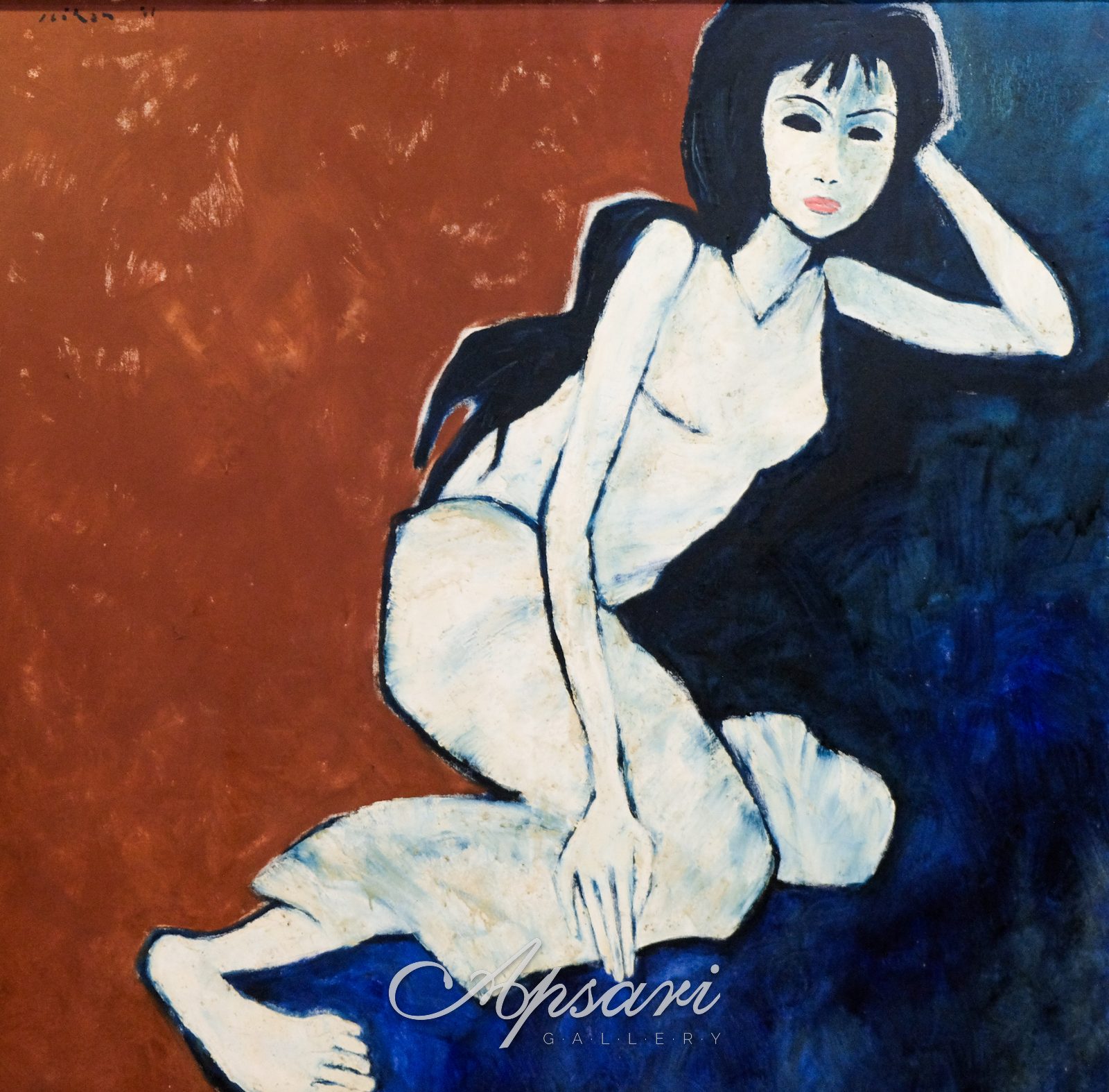 Anis by Jeihan, 2001, Oil on canvas, Indonesian painting at Apsari Gallery