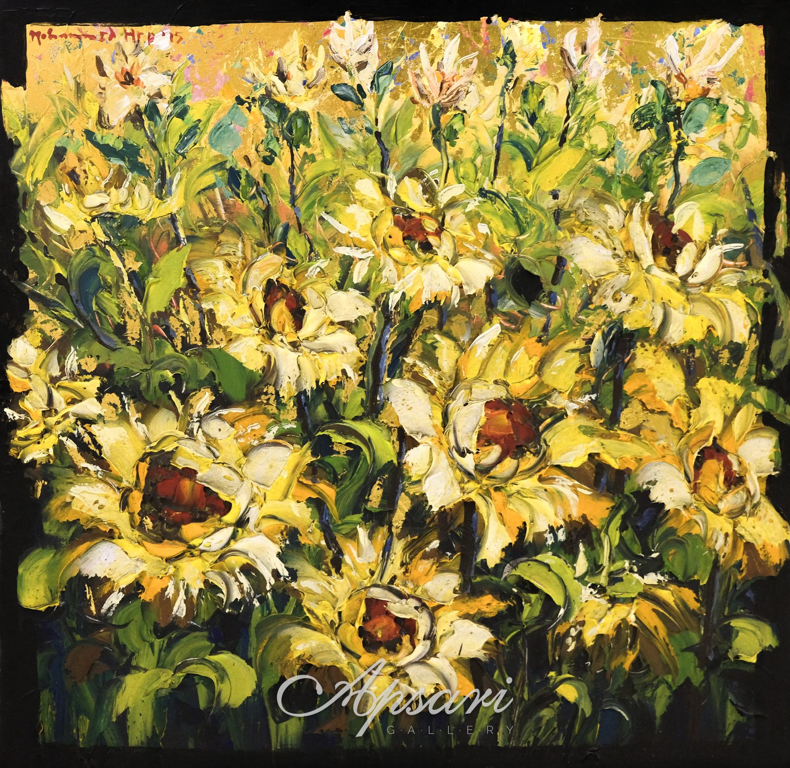 Bunga by Mohammed, 2015, Mixed media on canvas, Indonesian painting at Apsari Gallery