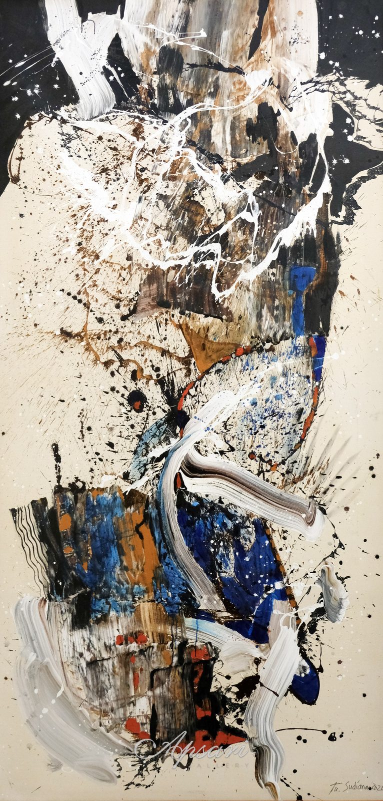 Dancing of the Sea by Putu Bonuz Sudiana, 2020, Acrylic on canvas, Indonesian painting at Apsari Gallery