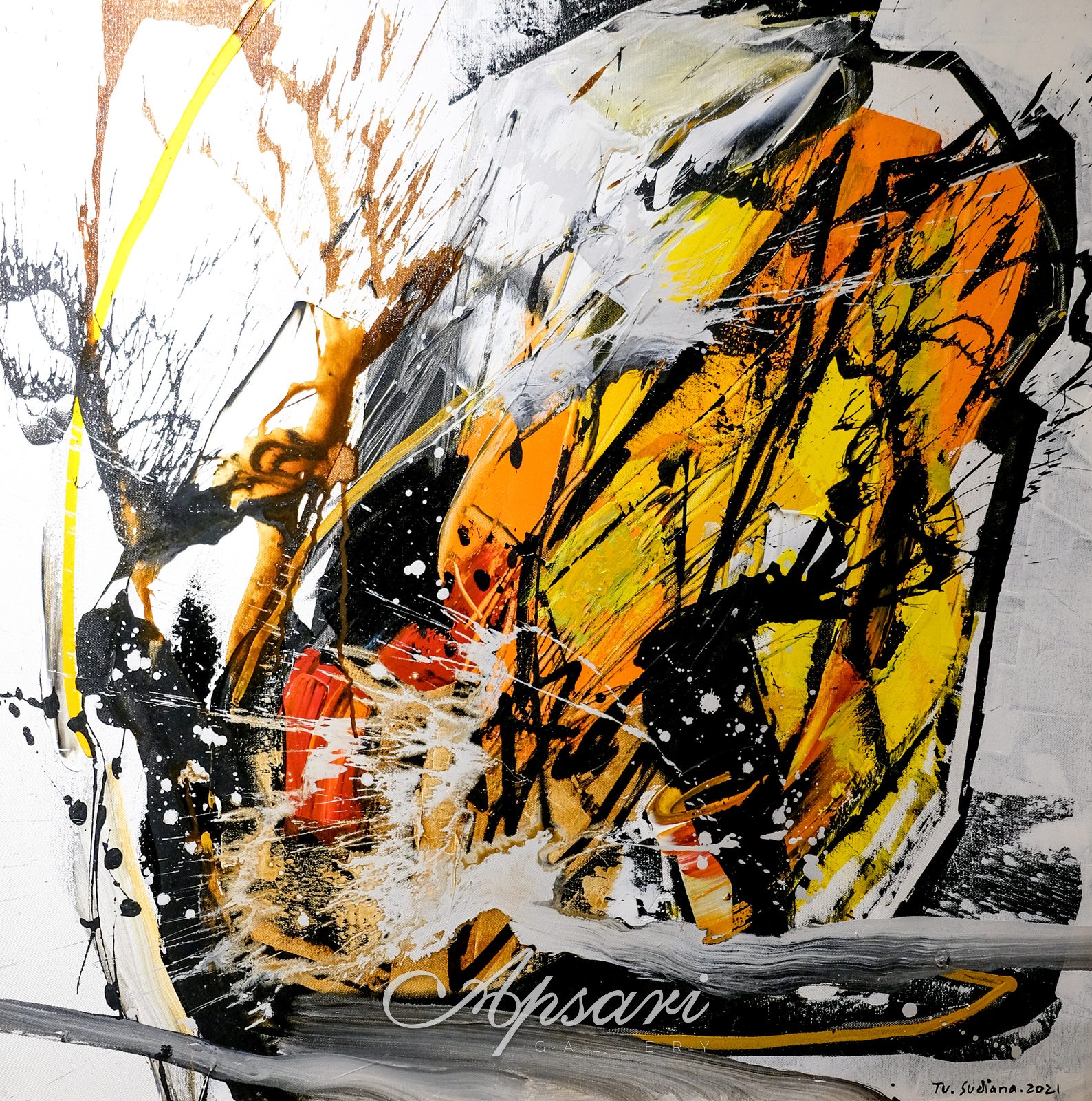 Kemakmuran by Putu Bonuz Sudiana, 2021, Acrylic on canvas, Indonesian painting at Apsari Gallery