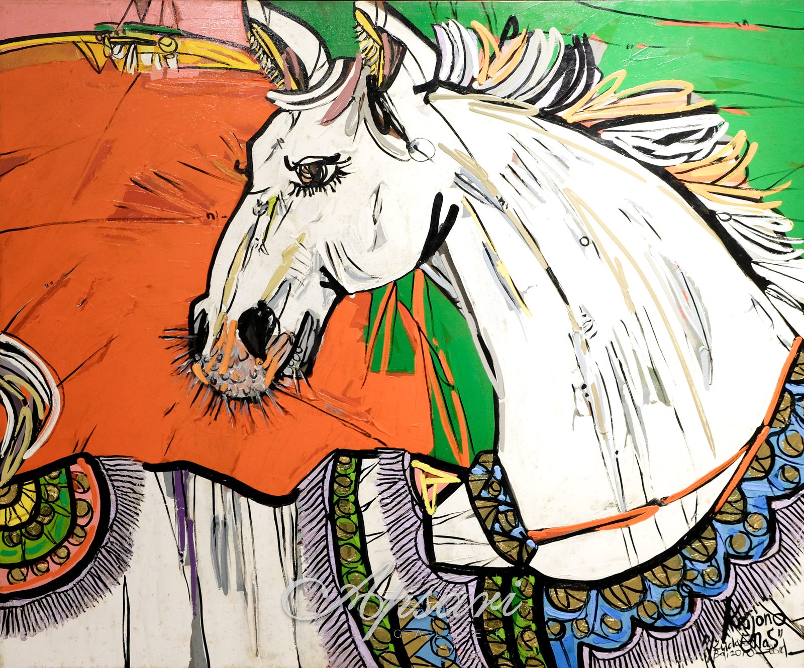 Kuda Emas by Krijono, 2010, Oil on canvas, Indonesian painting at Apsari Gallery