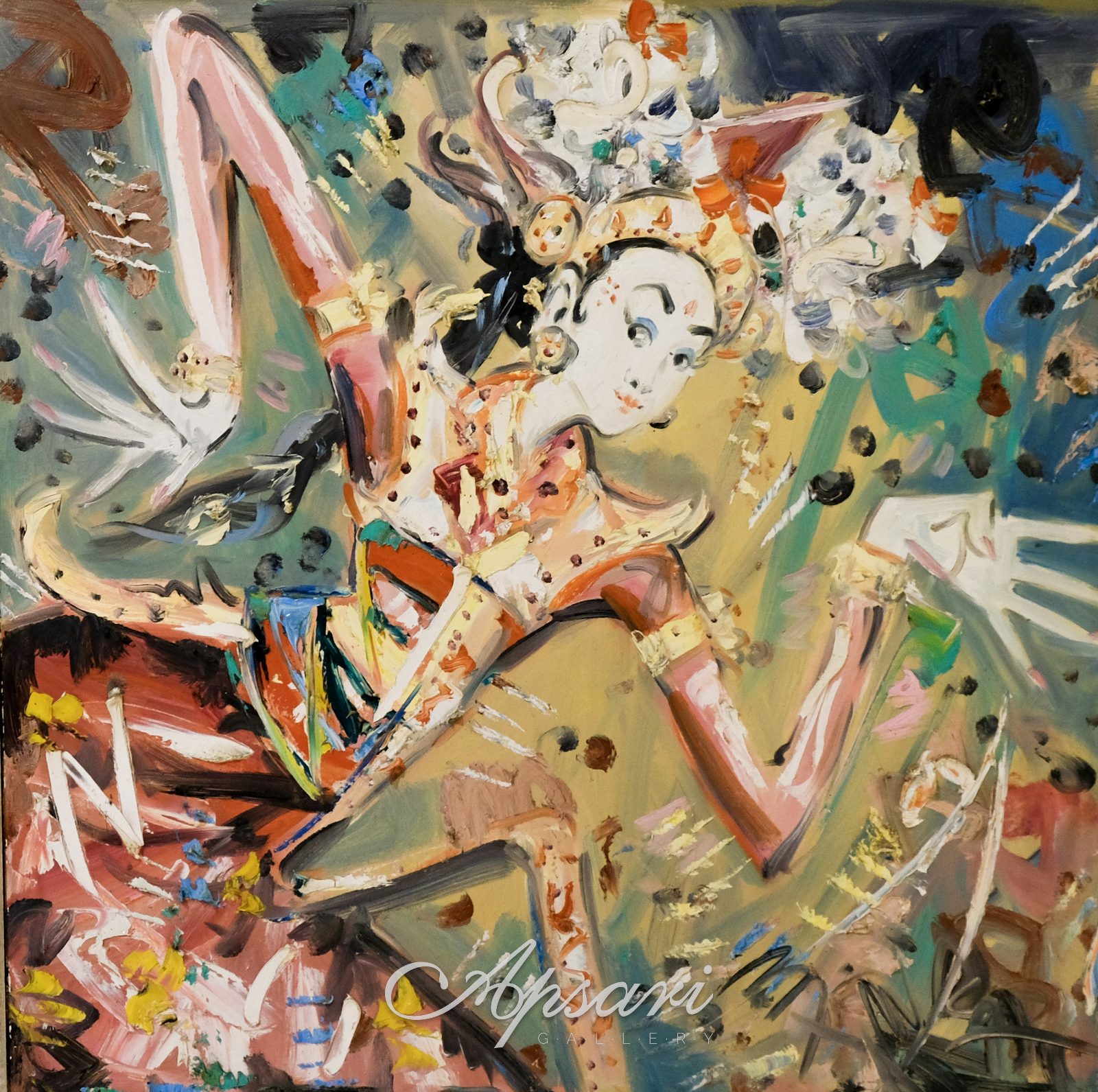 Legong Dance by I Nyoman Gunarsa, 2009, Oil on canvas, Indonesian painting at Apsari Gallery