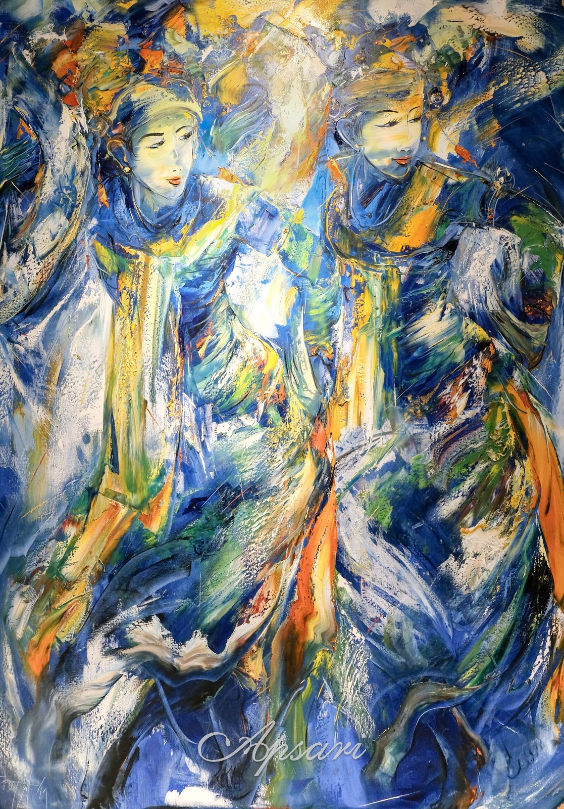 Mengacun Seirama by Sp Hidayat, 2019, Oil on canvas, Indonesian painting at Apsari Gallery