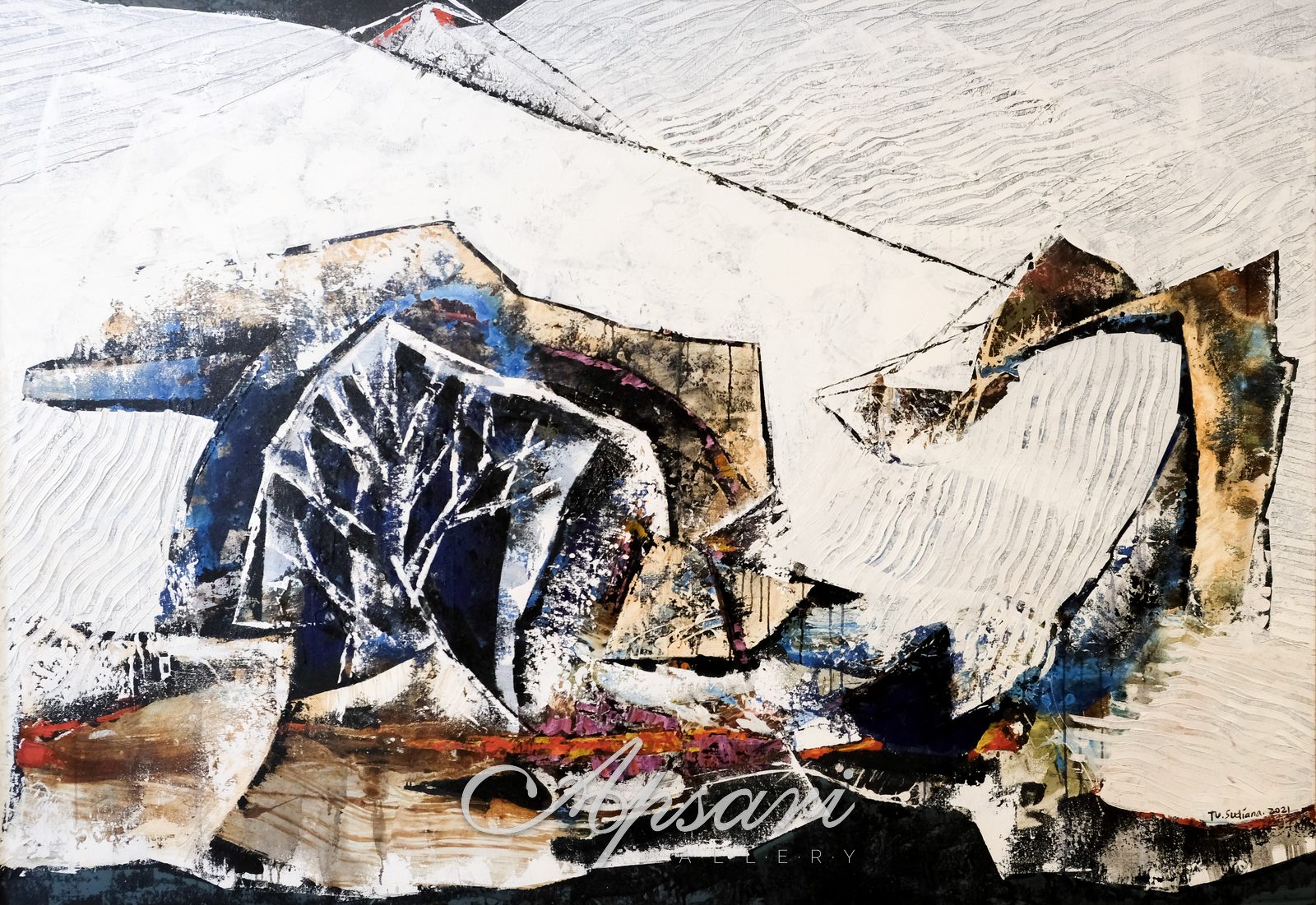 Musim Semi by Putu Bonuz Sudiana, 2021, Acrylic on canvas, Indonesian painting at Apsari Gallery