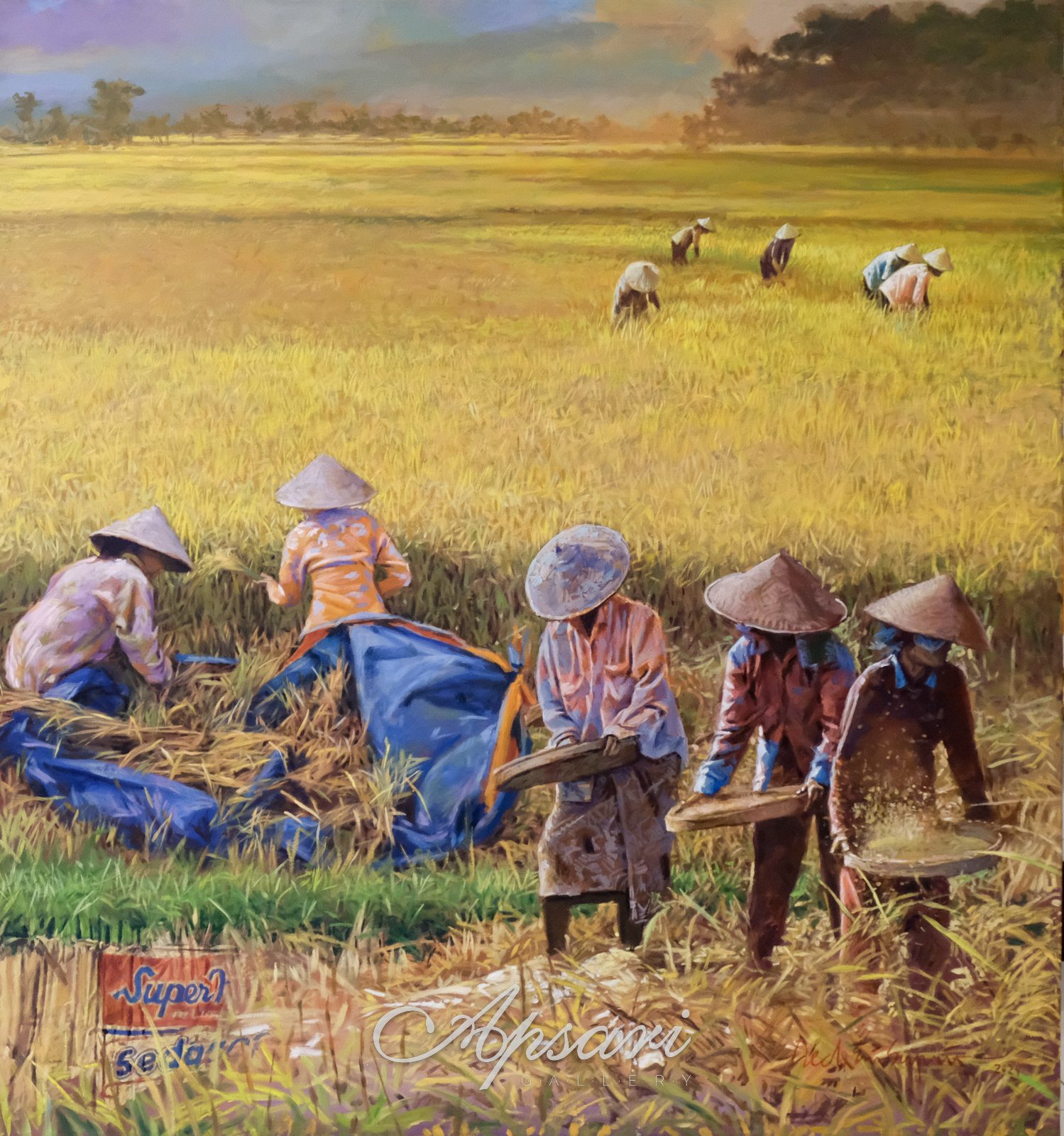 Panen Raya by D D Supria, 2024, Indonesian painting at Apsari Gallery