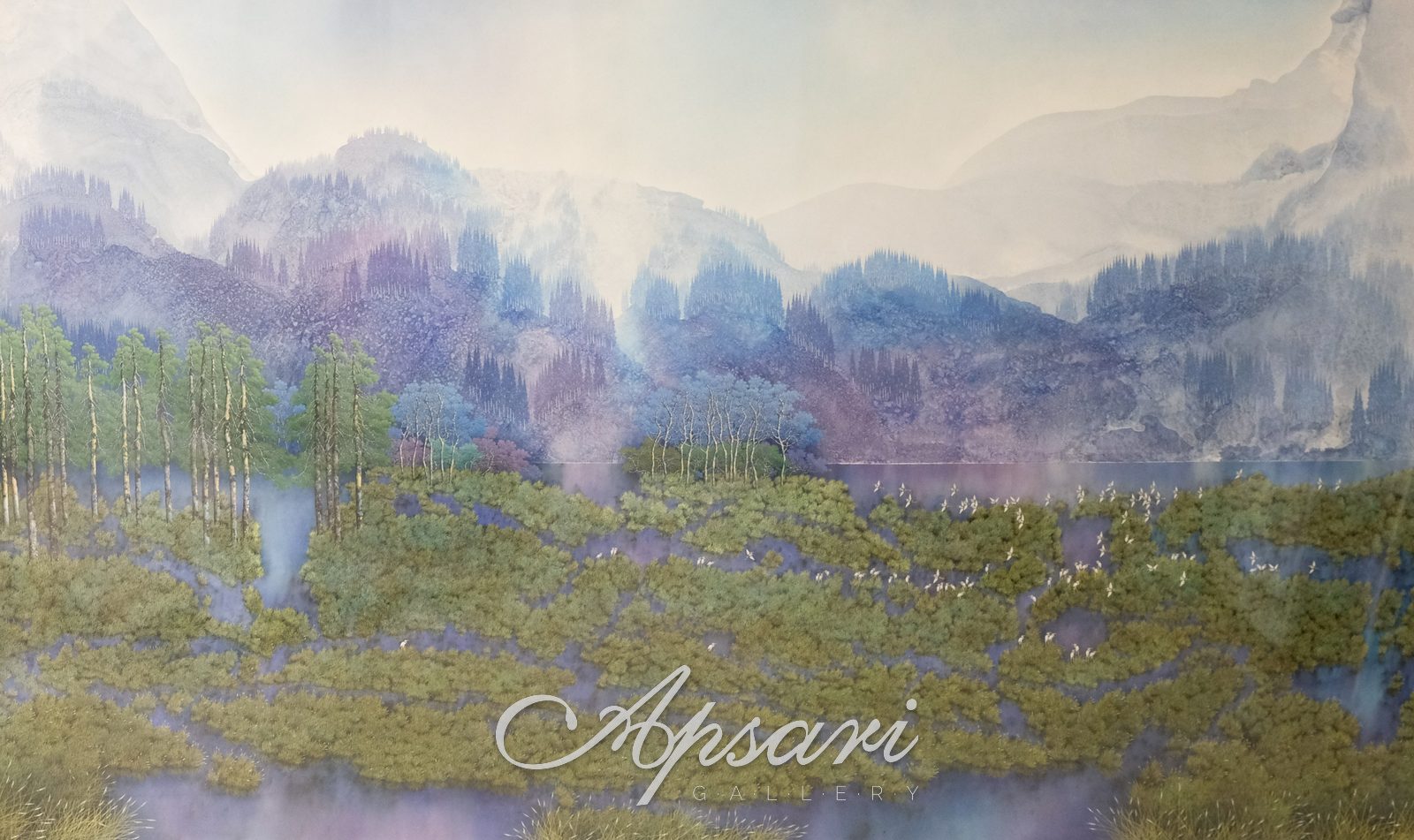 Pemandangan Ungu by Sutopo, 2004, Oil on canvas, Indonesian painting at Apsari Gallery