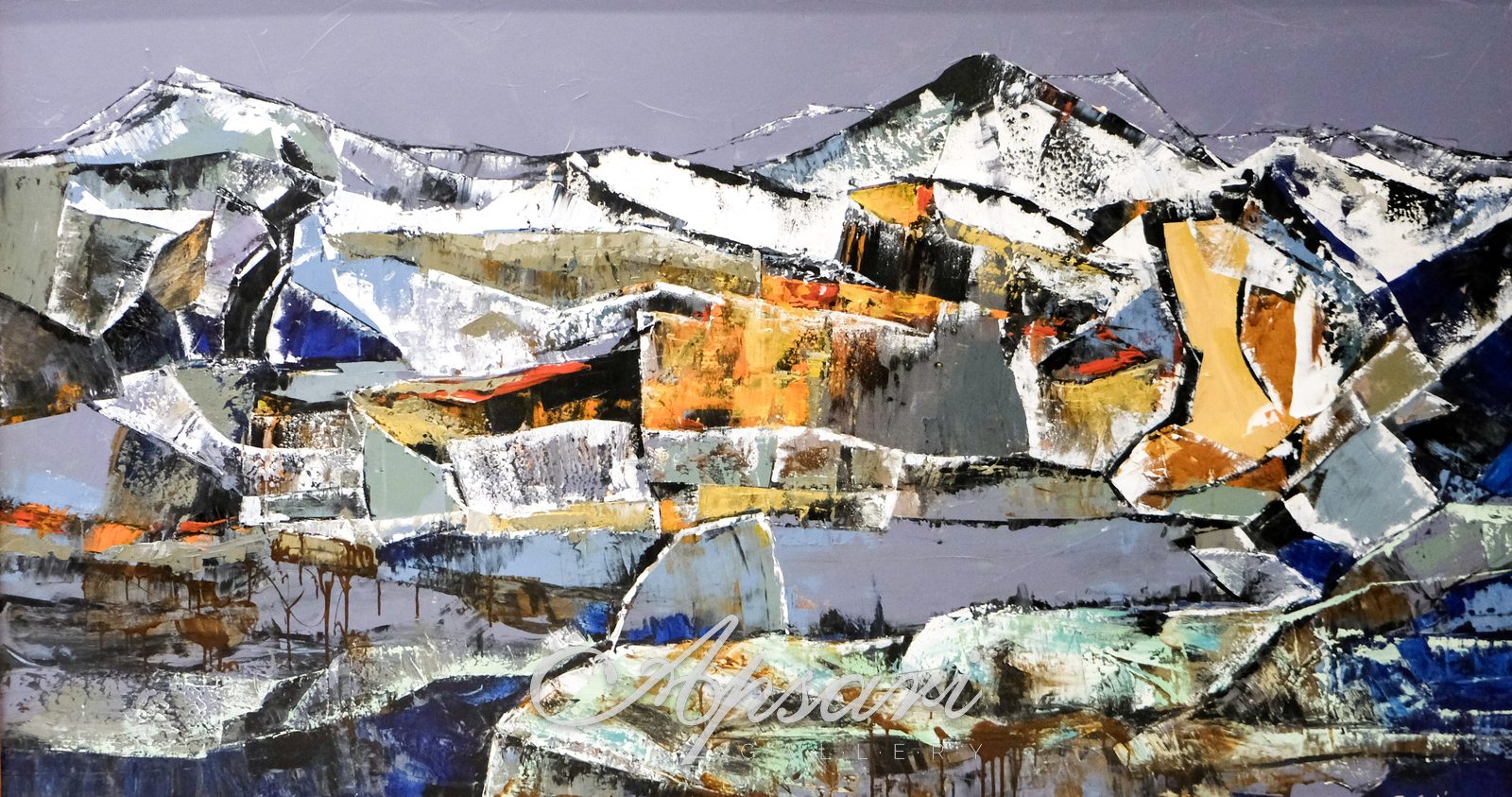 Silent Mountain I by Putu Bonuz Sudiana, 2020, Acrylic on canvas, Indonesian painting at Apsari Gallery