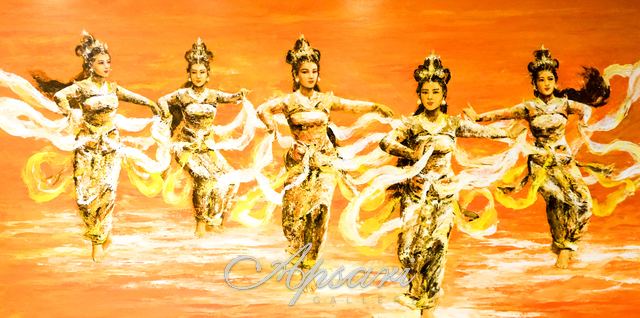 5 Penari by Ida Bagus Indra, 2021, Acrylic on canvas, Indonesian painting at Apsari Gallery