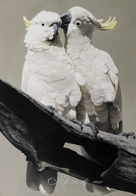 Burung Kaka Tua by Petterson Silva, Oil on canvas, Indonesian painting at Apsari Gallery