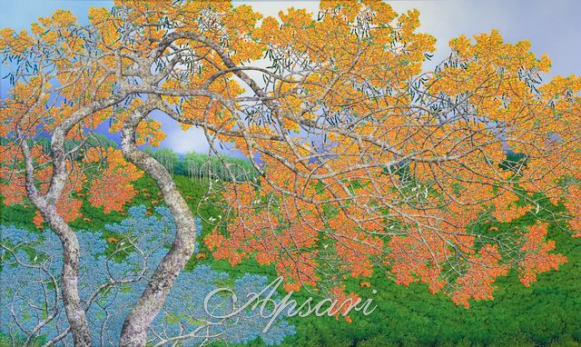 Flamboyan by Sutopo, 2004, Oil on canvas, Indonesian painting at Apsari Gallery