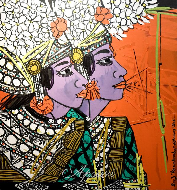 Ketut Kembar di Badung by Krijono, 2003, Oil on canvas, Indonesian painting at Apsari Gallery