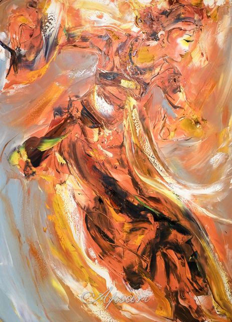 Mengalir + Menghormati by Sp Hidayat, 2019, Oil on canvas, Indonesian painting at Apsari Gallery