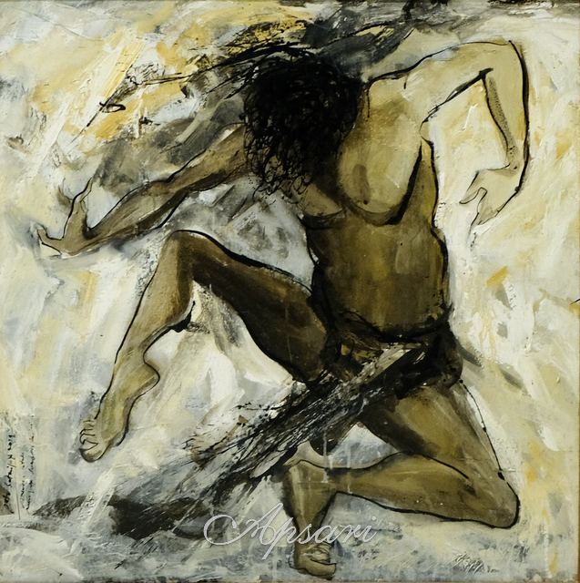 Merawat Spirit by Putu Sutawijaya, 2014, Mixed media on canvas, Indonesian painting at Apsari Gallery