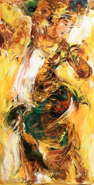 Tari Melenggok I by Sp Hidayat, 2019, Oil on canvas, Indonesian painting at Apsari Gallery