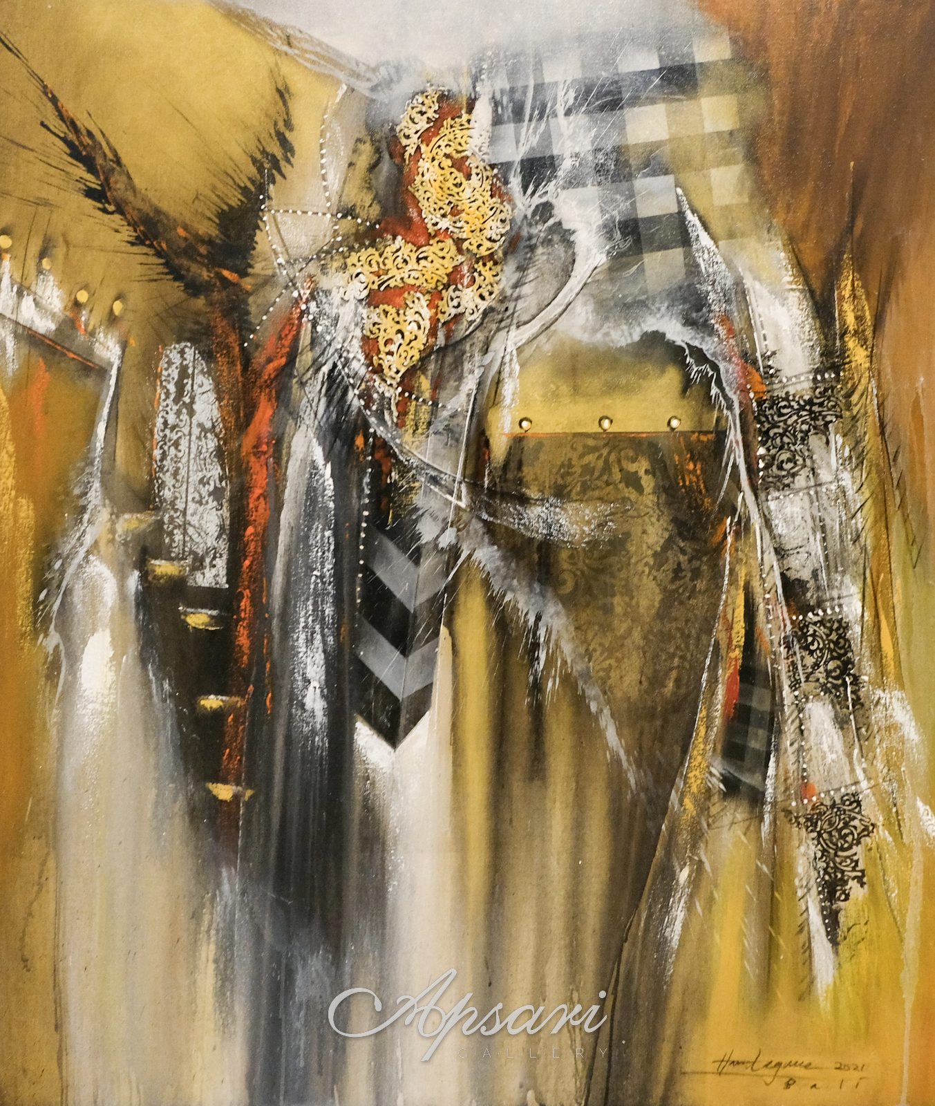 Untitled by I Made Hantaguna, 2021, Mixed media, Indonesian painting at Apsari Gallery
